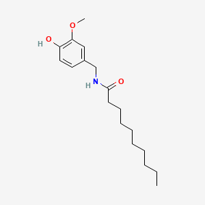 Chemical structure of N-Vanillyldecanamide