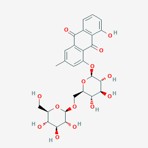 Chemical structure of Chrysophanol-1-O-β-gentiobioside