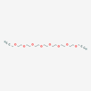 Chemical structure of Bis-propargyl-PEG7