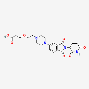 Chemical structure of Thalidomide-Piperazine-PEG1-COOH