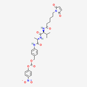 Chemical structure of MC-Val-Ala-PAB-PNP
