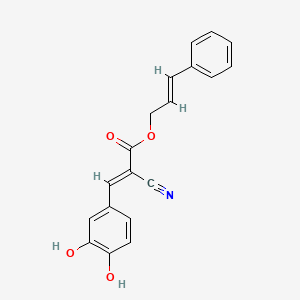 Chemical structure of Cinnamyl-3,4-dihydroxy-α-cyanocinnamate