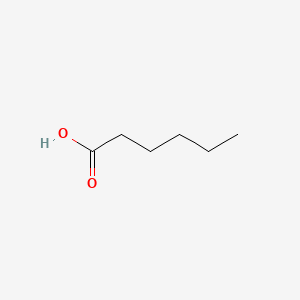 Chemical structure of Capronic acid