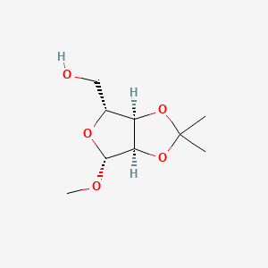 Chemical structure of Methyl 2,3-O-Isopropylidene-β-D-ribofuranoside