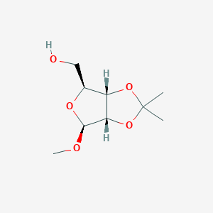 Chemical structure of Methyl 2,3-O-Isopropylidene-β-L-ribofuranoside