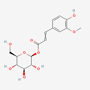 Chemical structure of 1-O-Feruloylglucose