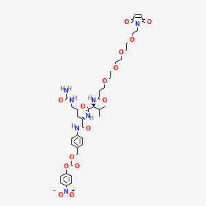 Chemical structure of Mal-PEG4-Val-Cit-PAB-PNP