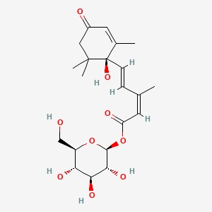 Chemical structure of β-D-Glucopyranosyl abscisate