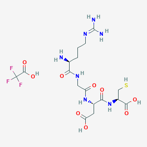 Chemical structure of Arg-Gly-Asp-Cys TFA