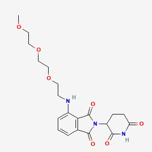 Chemical structure of Glutarimide-Isoindolinone-NH-PEG2-COOH