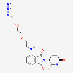 Chemical structure of Pomalidomide 4'-PEG2-azide