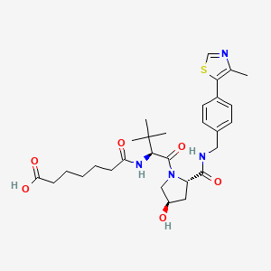 Chemical structure of (S,R,S)-AHPC-amido-C5-acid