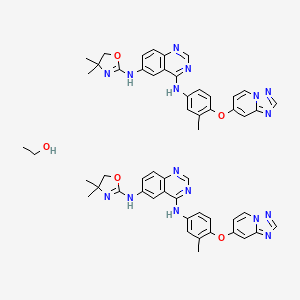 Chemical structure of Tucatinib hemiethanolate