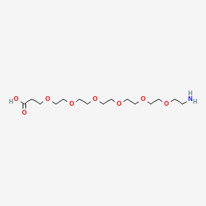 Chemical structure of Amino-PEG6-acid