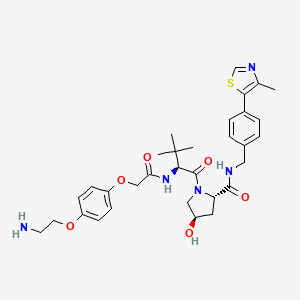 Chemical structure of (S,R,S)-AHPC-O-Ph-PEG1-NH2