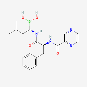 Chemical structure of (1S,2S)-Bortezomib