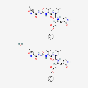 Chemical structure of Mpro inhibitor N3 hemihydrate