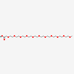 Chemical structure of m-PEG10-CH2COOH