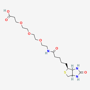 Chemical structure of Biotin-PEG3-acid