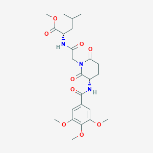 Chemical structure of Glutarimide-Isoindolinone-NH-PEG4-COOH