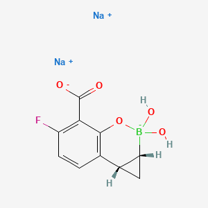Chemical structure of QPX7728-OH disodium