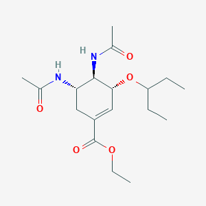 Chemical structure of Oseltamivir-acetate