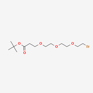 Chemical structure of Br-PEG3-C2-Boc