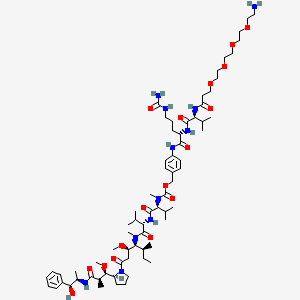 Chemical structure of Amino-PEG4-Val-Cit-PAB-MMAE