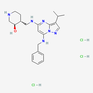 Chemical structure of Samuraciclib trihydrochloride