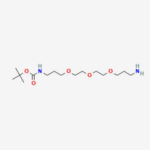 Chemical structure of N-Boc-C1-PEG3-C3-NH2