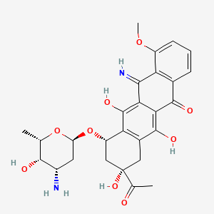 Chemical structure of 5-Iminodaunorubicin