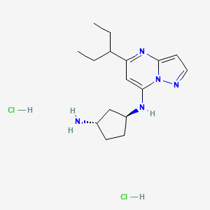 Chemical structure of KB-0742 dihydrochloride