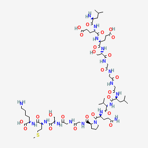 Chemical structure of LEESGGGLVQPGGSMK acetate