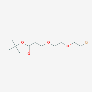 Chemical structure of Bromo-PEG2-C2-Boc