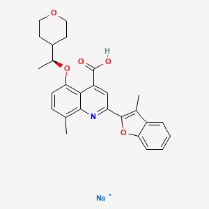 Chemical structure of (R)-Posenacaftor sodium