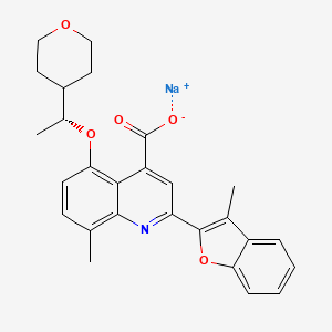 Chemical structure of Posenacaftor sodium