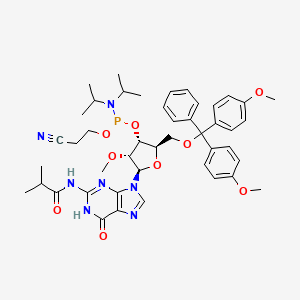 Chemical structure of 2'-OMe-G(ibu) Phosphoramidite