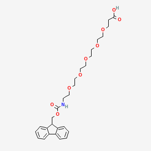 Chemical structure of Fmoc-amino-PEG5-acid