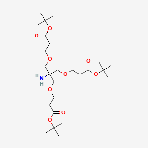 Chemical structure of Tris[[2-(tert-butoxycarbonyl)ethoxy]methyl]methylamine