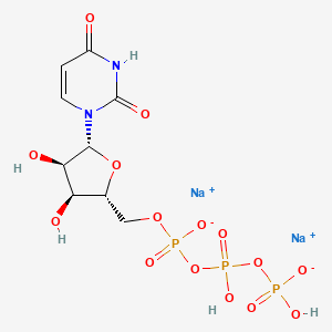 Chemical structure of Uridine triphosphate 13C9,15N2 sodium