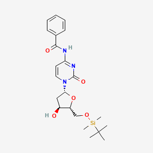 Chemical structure of 5-O-TBDMS-N4-Benzoyl-2-deoxycytidine