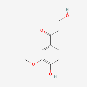 Chemical structure of β-Hydroxypropiovanillone