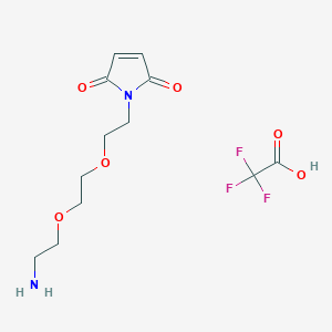 Chemical structure of Mal-PEG2-NH2 TFA