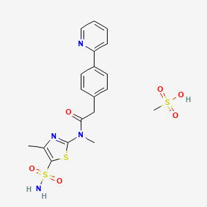 Chemical structure of Pritelivir mesylate