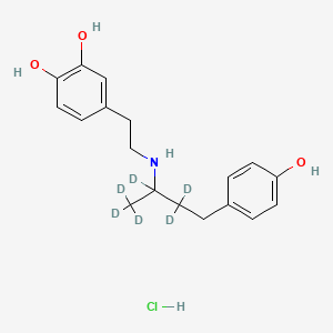 Chemical structure of (rac)-Dobutamine-d6 hydrochloride