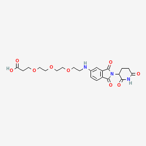 Chemical structure of Thalidomide-NH-PEG3-COOH