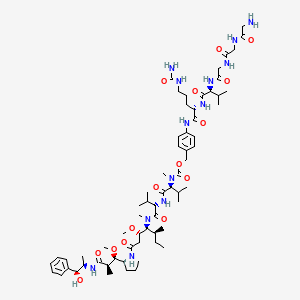 Chemical structure of Gly3-VC-PAB-MMAE