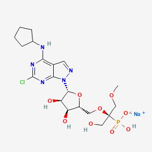 Chemical structure of OP-5244 sodium