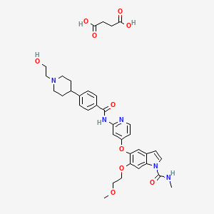 Chemical structure of E7090 succinate