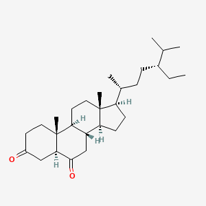 Chemical structure of Stigmastane-3,6-dione